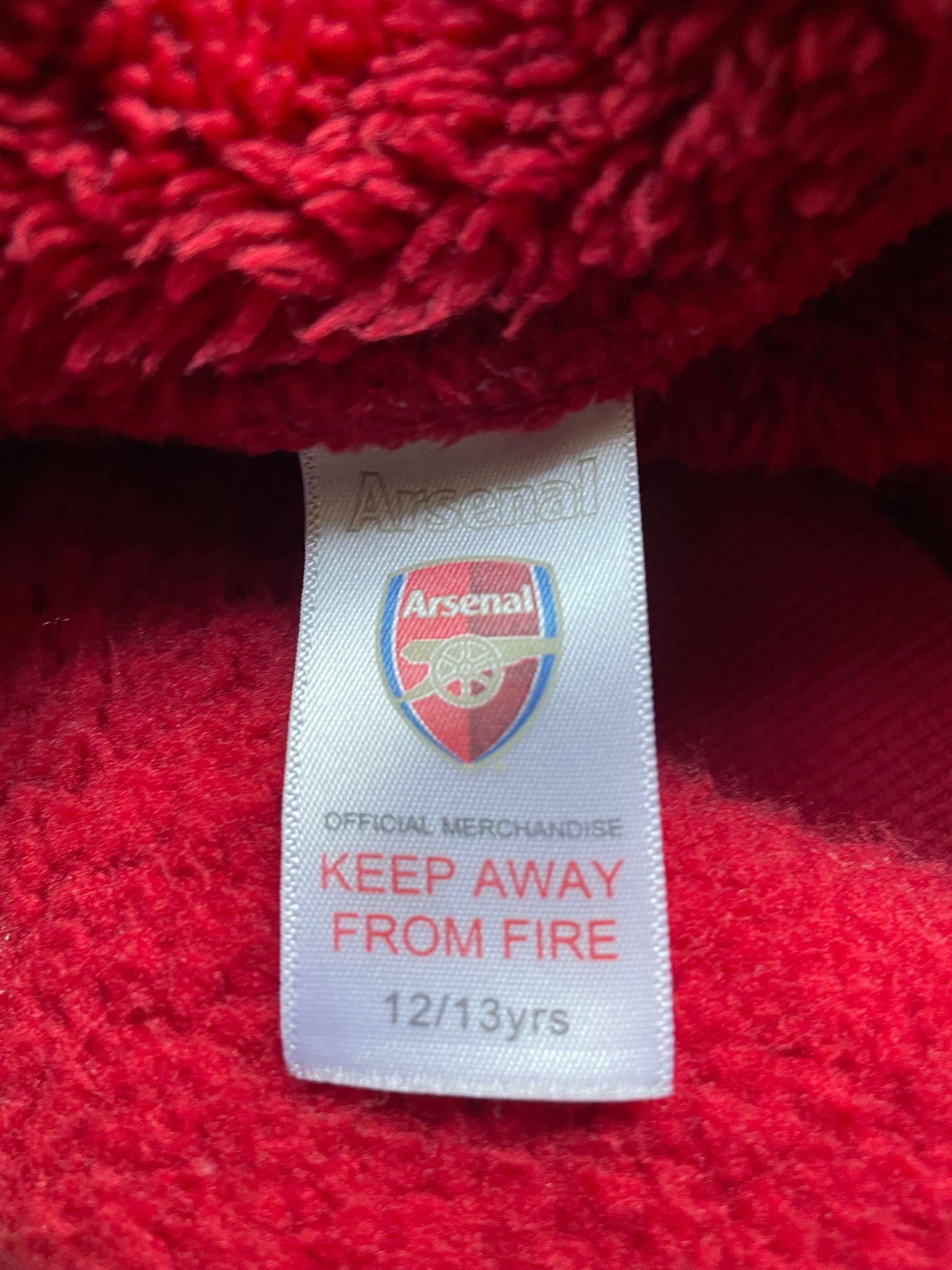 Arsenal Fleece Jacket (good) Youths 12-13 years on tag but fits like Adults XS