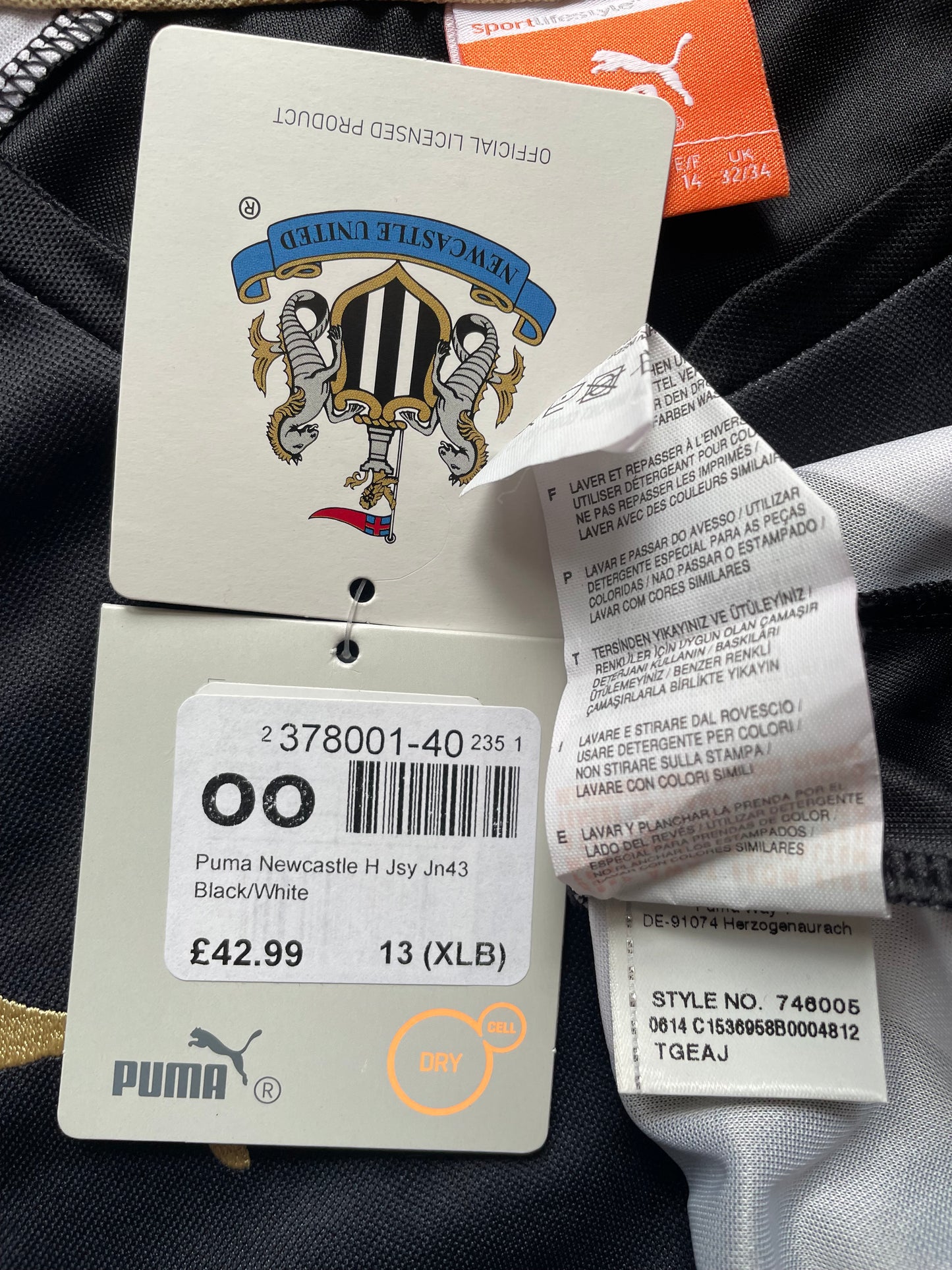 Newcastle 2014-15 Home Shirt (excellent) Adults XS / YouthXL 164 32/34 BNWT
