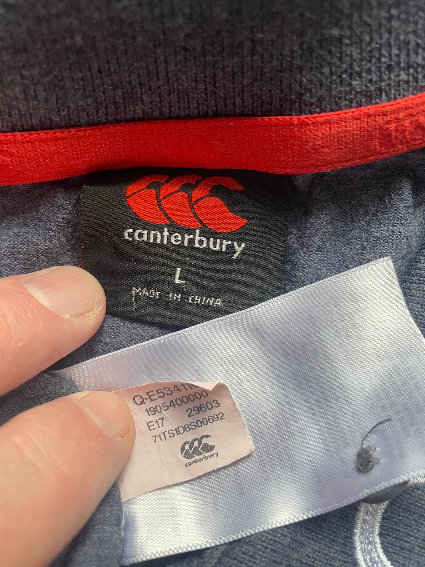 England Canterbury Rugby Polo Shirt (excellent) Adults Large